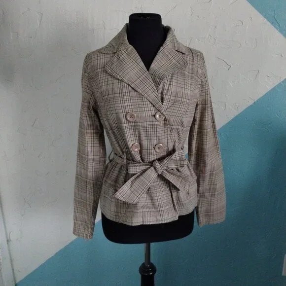 Paris Blues Plaid Coat - Picture 4 of 10